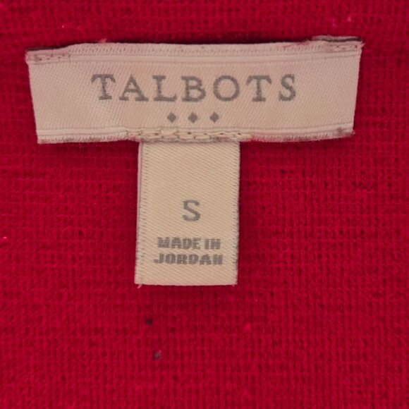 Talbots Red Sweater Top 3/4 Sleeve Size S - Picture 3 of 7